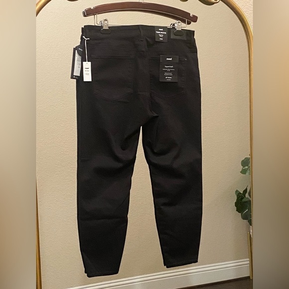 Mavi Tess Petite High Rise Skinny Black Brushed Size 33P - Picture 12 of 13